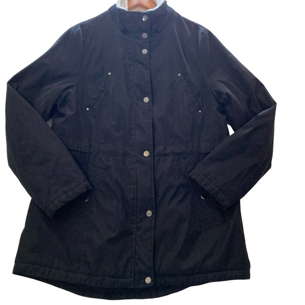Halitech HFX Performance Apparel Mens Black Winter Coat Size Large Hip Length